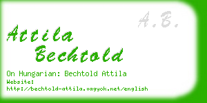 attila bechtold business card